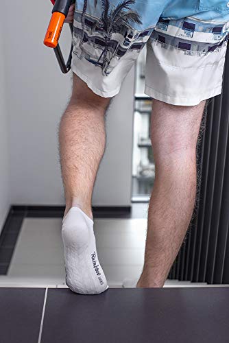 Rainbow Socks - Mujer Hombre - Calcetines Cortos Antideslizantes - 1 par - Blanco - Tamaños: EU 36-38