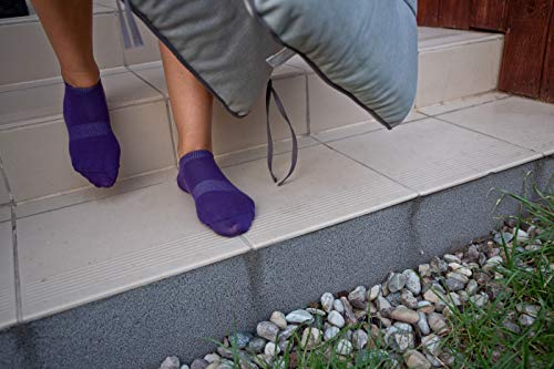 Rainbow Socks - Mujer Hombre - Calcetines Cortos Antideslizantes - 2 pares - Jeans Morado - Tamaños: EU 36-38