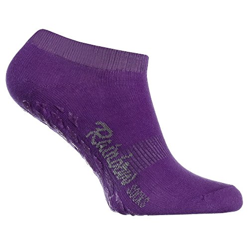 Rainbow Socks - Mujer Hombre - Calcetines Cortos Antideslizantes - 2 pares - Jeans Morado - Tamaños: EU 36-38