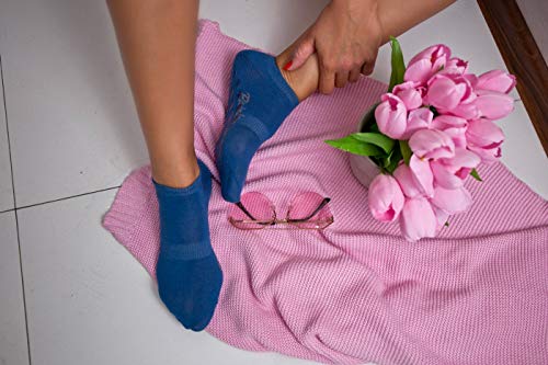 Rainbow Socks - Mujer Hombre - Calcetines Cortos Antideslizantes - 2 pares - Jeans Morado - Tamaños: EU 36-38 Rainbow Socks - Mujer Hombre - Calcetines Cortos Antideslizantes - 2 pares - Jeans Morado - Tamaños: EU 36-38
