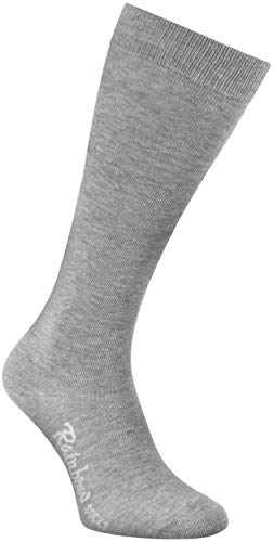 Rainbow Socks - Niño Niña Calcetines Largos Hasta la Rodilla - 1 Par - Gris - Talla 30-35