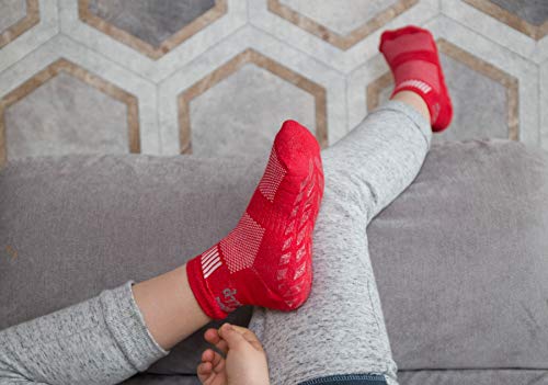 Rainbow Socks - Niño Niña Deporte Calcetines Antideslizantes ABS de Algodón - 2 Pares - Naranja Rojo - Talla 30-35 Rainbow Socks - Niño Niña Deporte Calcetines Antideslizantes ABS de Algodón - 2 Pares - Naranja Rojo - Talla 30-35