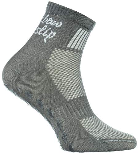 Rainbow Socks - Niño Niña Deporte Calcetines Antideslizantes ABS de Algodón - 2 Pares - Negro Gris - Talla 30-35 Rainbow Socks - Niño Niña Deporte Calcetines Antideslizantes ABS de Algodón - 2 Pares - Negro Gris - Talla 30-35