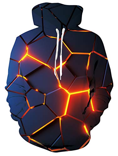 RAISEVERN Unisex del Arco Iris Borde de impresión con Capucha creativos de la Novedad del Hoodie para Parejas