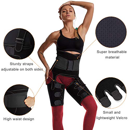 RaMokey Fajas Reductoras Adelgazantes Mujer, 3 en 1 Ajustable Cinturón Lumbar Abdominal Deportivo Trimmer para Pérdida de Peso y Modelado del Cuerpo