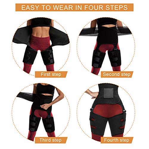 RaMokey Fajas Reductoras Adelgazantes Mujer, 3 en 1 Ajustable Cinturón Lumbar Abdominal Deportivo Trimmer para Pérdida de Peso y Modelado del Cuerpo RaMokey Fajas Reductoras Adelgazantes Mujer, 3 en 1 Ajustable Cinturón Lumbar Abdominal Deportivo Trimmer para Pérdida de Peso y Modelado del Cuerpo
