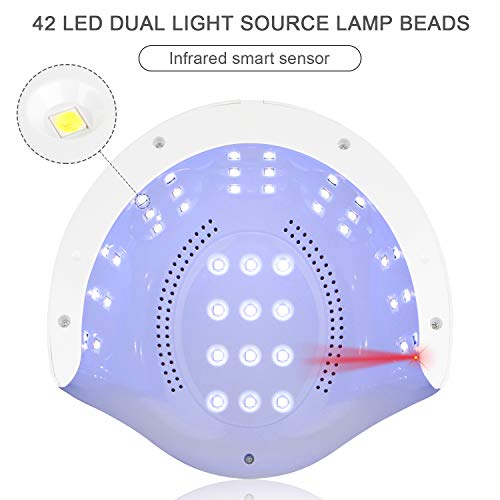 RaMokey Lampara LED Uñas, 168W Secador de Uñas LED UV Lampara Uñas Gel Semipermanentes Maquina Uñas Luz Lamp con Sensor Automatico, Con 4 Temporizadores para Manicura/Pedicure Nail Art RaMokey Lampara LED Uñas, 168W Secador de Uñas LED UV Lampara Uñas Gel Semipermanentes Maquina Uñas Luz Lamp con Sensor Automatico, Con 4 Temporizadores para Manicura/Pedicure Nail Art