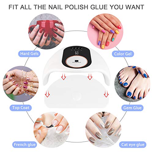 RaMokey Lampara LED Uñas, 168W Secador de Uñas LED UV Lampara Uñas Gel Semipermanentes Maquina Uñas Luz Lamp con Sensor Automatico, Con 4 Temporizadores para Manicura/Pedicure Nail Art RaMokey Lampara LED Uñas, 168W Secador de Uñas LED UV Lampara Uñas Gel Semipermanentes Maquina Uñas Luz Lamp con Sensor Automatico, Con 4 Temporizadores para Manicura/Pedicure Nail Art