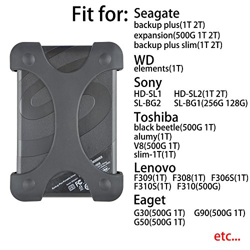Rancco® Shockproof disco duro de disco HDD silicona caso cubrir protector para disco duro externo Seagate Backup Plus, 2,5" Toshiba Canvio Basics, Canvio Slim II disco duro externo portátil(3 paquete) Rancco® Shockproof disco duro de disco HDD silicona caso cubrir protector para disco duro externo Seagate Backup Plus, 2,5" Toshiba Canvio Basics, Canvio Slim II disco duro externo portátil(3 paquete)