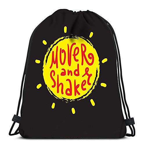 Randell Gym Drawstring Backpack Sport Bag Mover Shaker Lightweight Shoulder Bags Travel College Rucksack For Women Men