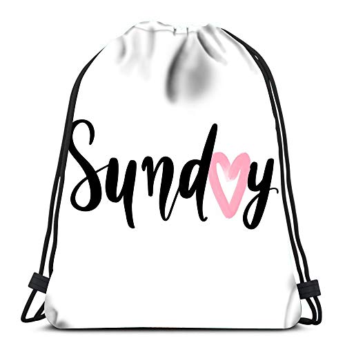 Randell Gym Drawstring Backpack Sport Bag Sunday Modern Brush Blogs Lightweight Shoulder Bags Travel College Rucksack For Women Men