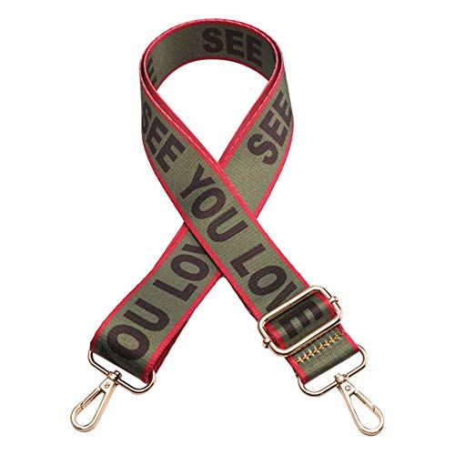 RANG Correa Recambio Bandolera Asa Adjustable Lona Mujer Hombro Cincha Cadena con Hebilla Metalica para Bolso Cartera Monedero Amor(Verde Oscuro) RANG Correa Recambio Bandolera Asa Adjustable Lona Mujer Hombro Cincha Cadena con Hebilla Metalica para Bolso Cartera Monedero Amor(Verde Oscuro)