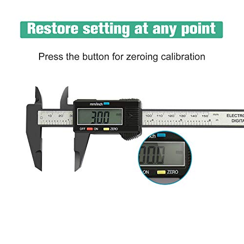 Raniaco Calibre Digital, Vernier Calibre Pantalla LCD Calibrador Electrónica, 150mm/6Inch para Medir Interior Exterior Altura Profundidad y Escalera Raniaco Calibre Digital, Vernier Calibre Pantalla LCD Calibrador Electrónica, 150mm/6Inch para Medir Interior Exterior Altura Profundidad y Escalera