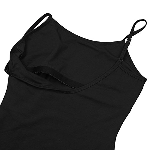 ranrann Maillot Clásico de Danza Ballet para Mujer Leotardo Body de Gimnasia Rítmica Baile Disfraz de Bailarina Ropa Deportiva de Yoga Fitness Negro L