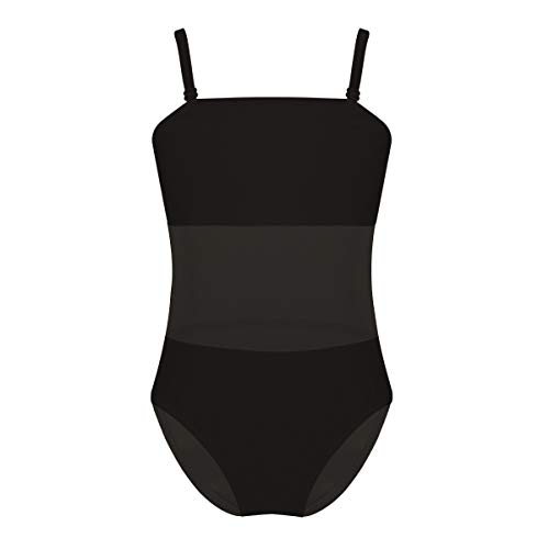 ranrann Maillot de Ballet Clásico para NIña Leotardo Básico de Gimnasia Rítmica Patinaje Artístico Body de Danza Clásica Traje Bailarina Top Negro 8 Años