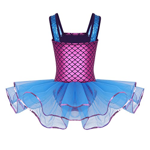 ranrann Maillot de Ballet Lentejuelas para Niña Disfraz de Sirena Vestido de Danza Clásica Vestido Princesa Falda Tutú Costume Traje de Actuación Fiesta Azul 4 Años ranrann Maillot de Ballet Lentejuelas para Niña Disfraz de Sirena Vestido de Danza Clásica Vestido Princesa Falda Tutú Costume Traje de Actuación Fiesta Azul 4 Años