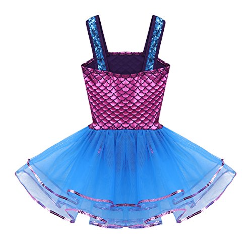 ranrann Maillot de Ballet Lentejuelas para Niña Disfraz de Sirena Vestido de Danza Clásica Vestido Princesa Falda Tutú Costume Traje de Actuación Fiesta Azul 4 Años ranrann Maillot de Ballet Lentejuelas para Niña Disfraz de Sirena Vestido de Danza Clásica Vestido Princesa Falda Tutú Costume Traje de Actuación Fiesta Azul 4 Años