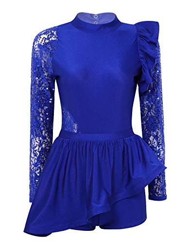 ranrann Maillot de Danza Ballet con Volantes para Mujer Vestido de Gimnasia Rítmica Lentejuelas Mono Patinaje Artístico Baile Disfraz de Bailarina Azul Medium ranrann Maillot de Danza Ballet con Volantes para Mujer Vestido de Gimnasia Rítmica Lentejuelas Mono Patinaje Artístico Baile Disfraz de Bailarina Azul Medium
