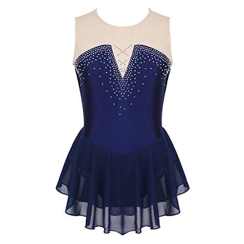ranrann Maillot de Patinaje Artístico con Falda para Niña Vestido de Danza Ballet Diamantes Leotardo de Gimnasia Rítmica Baile Disfraz Bailarina Azul Marino 14 Años ranrann Maillot de Patinaje Artístico con Falda para Niña Vestido de Danza Ballet Diamantes Leotardo de Gimnasia Rítmica Baile Disfraz Bailarina Azul Marino 14 Años