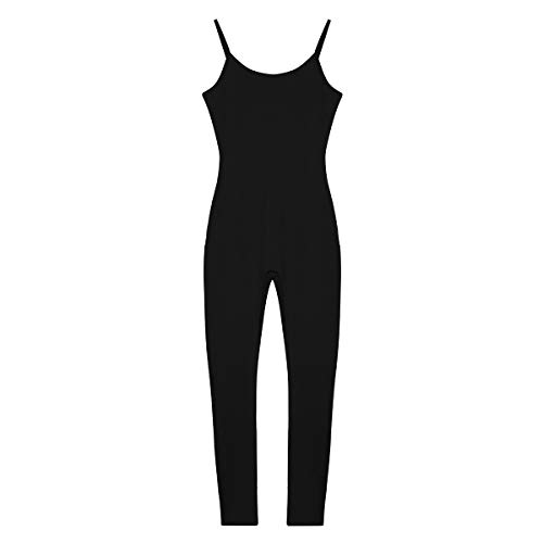 ranrann Mono de Danza Ballet para Mujer Elástico Jumpsuit Leotardo de Gimnasia Rítmica Suave Maillot de Danza Clásica Ropa Deporte Baile Fitness Yoga Negro Small