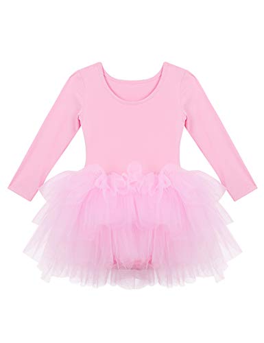 ranrann Vestido de Danza Ballet Manga Larga para Niña Maillot de Gimnasia Rítmica con Falda Tul Leotardo Elástico de Baile Disfraz de Bailarina Rosa 5-6 años ranrann Vestido de Danza Ballet Manga Larga para Niña Maillot de Gimnasia Rítmica con Falda Tul Leotardo Elástico de Baile Disfraz de Bailarina Rosa 5-6 años