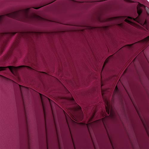 ranrann Vestido Tutú de Ballet Lentejuelas para Mujer Chifón Irregular Vestido de Danza Clásica Hombro Descubierto Traje Bailarina Maillot Patinaje Artístico Vino Rojo Small ranrann Vestido Tutú de Ballet Lentejuelas para Mujer Chifón Irregular Vestido de Danza Clásica Hombro Descubierto Traje Bailarina Maillot Patinaje Artístico Vino Rojo Small