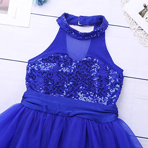 ranrann Vestido Tutú de Danza Lentejuelas para Niña Maillot Ballet con Falda Cuello Halter Leotardo de Patinaje Artístico Gimnasia Disfraz de Bailarina Azul 7-8 Años ranrann Vestido Tutú de Danza Lentejuelas para Niña Maillot Ballet con Falda Cuello Halter Leotardo de Patinaje Artístico Gimnasia Disfraz de Bailarina Azul 7-8 Años
