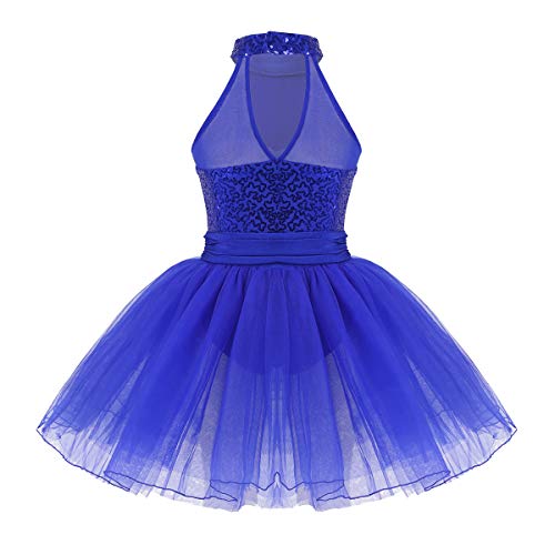 ranrann Vestido Tutú de Danza Lentejuelas para Niña Maillot Ballet con Falda Cuello Halter Leotardo de Patinaje Artístico Gimnasia Disfraz de Bailarina Azul 7-8 Años ranrann Vestido Tutú de Danza Lentejuelas para Niña Maillot Ballet con Falda Cuello Halter Leotardo de Patinaje Artístico Gimnasia Disfraz de Bailarina Azul 7-8 Años