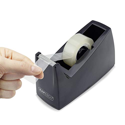 Rapesco Accesorios - Dispensador de cinta adhesiva para rollos de tamaño estandard, negro
