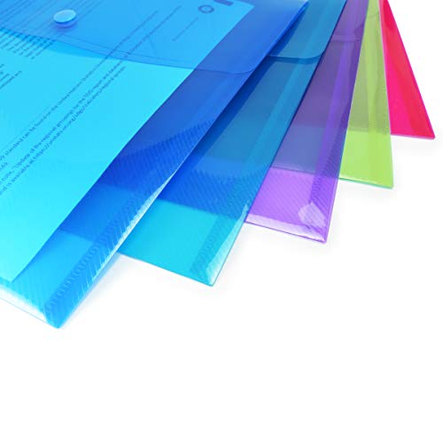 Rapesco Documentos - Carpeta portafolios A4+ horizontal, en varios colores traslúcidos, 5 unidades, polipropileno, foolscap Rapesco Documentos - Carpeta portafolios A4+ horizontal, en varios colores traslúcidos, 5 unidades, polipropileno, foolscap