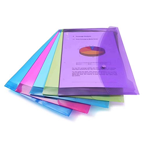Rapesco Documentos - Carpeta portafolios A4+ horizontal, en varios colores traslúcidos, 5 unidades, polipropileno, foolscap Rapesco Documentos - Carpeta portafolios A4+ horizontal, en varios colores traslúcidos, 5 unidades, polipropileno, foolscap