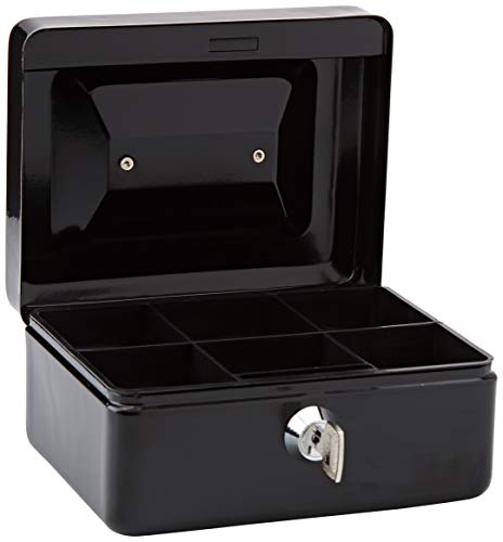 Rapesco SB0006B1 Caja fuerte portátil con portamonedas interior, de 15 cm de ancho Rapesco SB0006B1 Caja fuerte portátil con portamonedas interior, de 15 cm de ancho