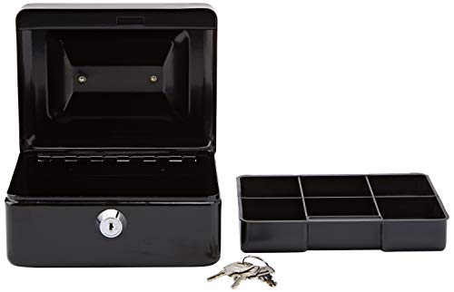 Rapesco SB0006B1 Caja fuerte portátil con portamonedas interior, de 15 cm de ancho Rapesco SB0006B1 Caja fuerte portátil con portamonedas interior, de 15 cm de ancho