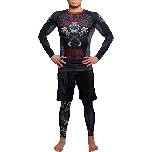 Rashguard Hardcore Training Revolvers-l MMA BJJ Fitness Grappling Camiseta de compresión