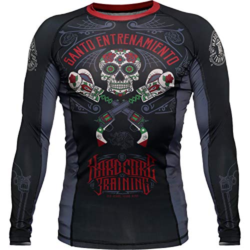 Rashguard Hardcore Training Revolvers-l MMA BJJ Fitness Grappling Camiseta de compresión