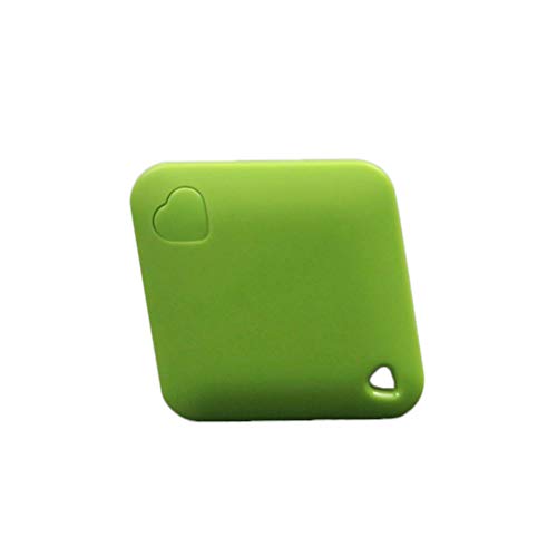 Rastreador GPS Mini Hemobllo Tracker Bluetooth antipérdida Rhombic Dispositivo de Seguimiento localizador GPS en Tiempo Real portátil para la Cartera de Coche para niños (Verde)