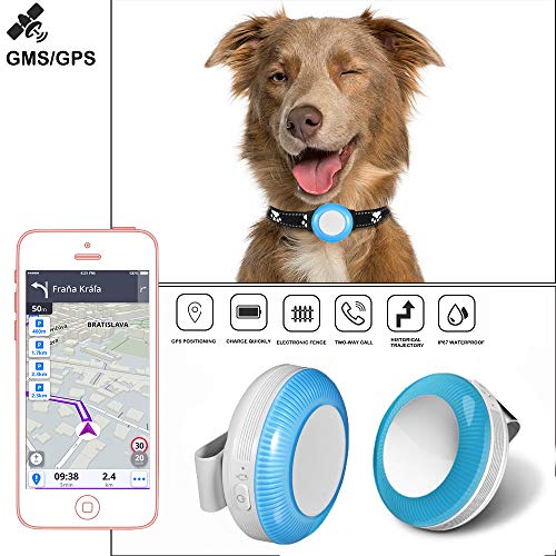 Rastreador GPS para niños, perro, gato, Winnes GPS localizador para animales de compañía, mini rastreador GPS Locator antipérdida, impermeable, rastreador para mascotas de compañía, perro o gato.