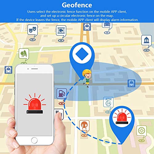 Rastreadores GPS, A9 Locator para Niños, Padres, Mascotas, Posicionamiento WIFI Personal Anti-perdida SOS Colgante Rastreador GSM (Azul)(Se necesita tarjeta SIM)