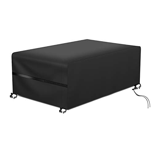 RATEL Protectora para Muebles de jardín, Funda para Muebles de Jardín Exterior Impermeable a Prueba de Viento Paño Oxford 420D Cubierta de Mesa Patio para Muebles Grandes(180X120X74cm)