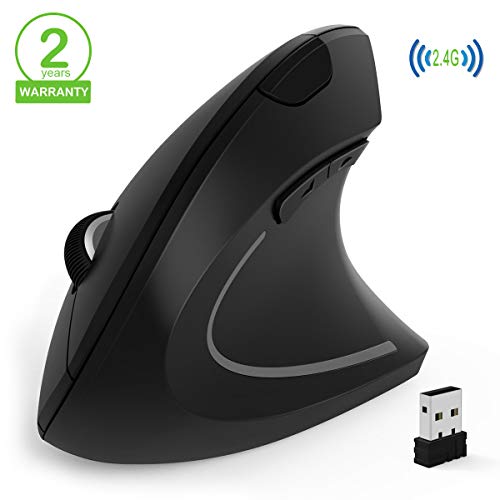 Ratón Ergonómico Inalámbrico,Ratón Vertical de Juego , Ordenador portátil USB, Ratón óptico con nanorreceptor, 3 Niveles de luz LED Ajustables para Windows 7/8/10/XP Vista Linux Mac etc. Ratón Ergonómico Inalámbrico,Ratón Vertical de Juego , Ordenador portátil USB, Ratón óptico con nanorreceptor, 3 Niveles de luz LED Ajustables para Windows 7/8/10/XP Vista Linux Mac etc.