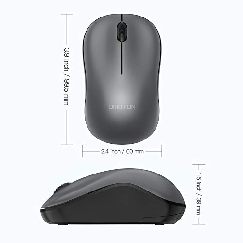Ratón Inalámbrico OMOTON, Ligero y Portátil,2,4G con Receptor USB,Diseño de Ranura Especial,para Windows/Linux/MacOS/Laptop/PC, Posicionamiento Preciso 1200 dpi,Gris Ratón Inalámbrico OMOTON, Ligero y Portátil,2,4G con Receptor USB,Diseño de Ranura Especial,para Windows/Linux/MacOS/Laptop/PC, Posicionamiento Preciso 1200 dpi,Gris