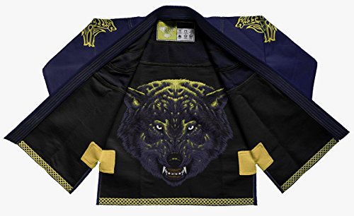 Raven Fightwear BJJ Gi Ulfhedinn Men's -A3 Brasileños Jiu Jitsu Kimono Hombre MMA Uniform Algodón Judo Grappling Artes Marciales Karate