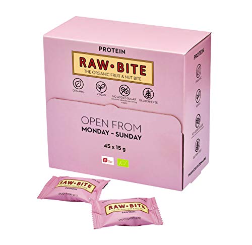 Raw Bite Caja 45 Mini Barritas Energéticas De Proteínas Ecológicas Y Veganas - Office Box 680 g