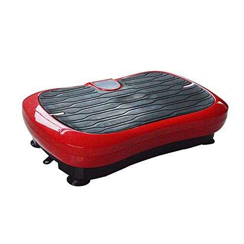 Rawall-hom Entrenador de vibración Placa vibratoria máquina Talladora Delgada Trainer Ejercicio Gimnasio en casa Equipo para Deportes de Interior (Color : Rojo, Size : 53x31x13cm)