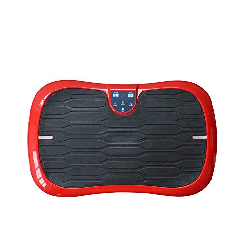 Rawall-hom Entrenador de vibración Placa vibratoria máquina Talladora Delgada Trainer Ejercicio Gimnasio en casa Equipo para Deportes de Interior (Color : Rojo, Size : 53x31x13cm)