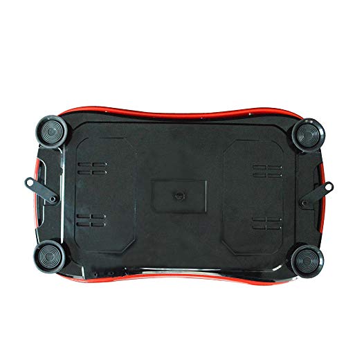 Rawall-hom Entrenador de vibración Placa vibratoria máquina Talladora Delgada Trainer Ejercicio Gimnasio en casa Equipo para Deportes de Interior (Color : Rojo, Size : 53x31x13cm)