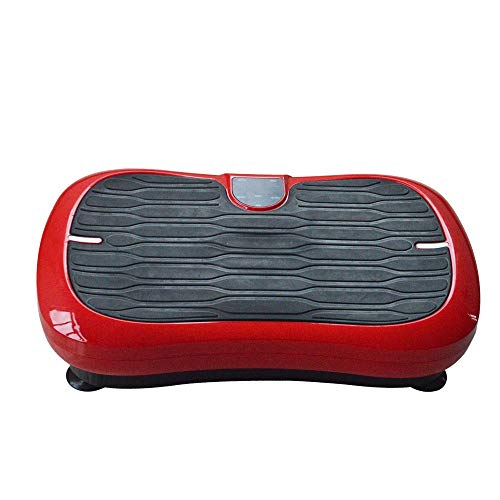 Rawall-hom Entrenador de vibración Placa vibratoria máquina Talladora Delgada Trainer Ejercicio Gimnasio en casa Equipo para Deportes de Interior (Color : Rojo, Size : 53x31x13cm)