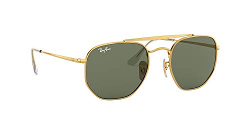 Ray-Ban 0Rb3648, Gafas de Sol Unisex Adulto, Dorado (Green Classic), 54