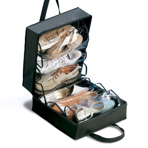 Rayen Maleta para Zapatos, 35x32x17, Negro, Madera, 35 x 32 x 17 cm