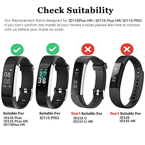 Rayfit Pulseras de Repuesto para Fitness Tracker Correa ID115Plus HR/Correa ID115 Plus HR / SW333 Correa Repuesto de Reloj Deportivo Inteligente Pulseras Actividad Contador Pasos Calorías Podometro Rayfit Pulseras de Repuesto para Fitness Tracker Correa ID115Plus HR/Correa ID115 Plus HR / SW333 Correa Repuesto de Reloj Deportivo Inteligente Pulseras Actividad Contador Pasos Calorías Podometro